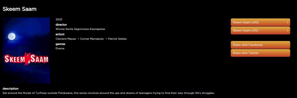 skeem saam on sabc plus streaming