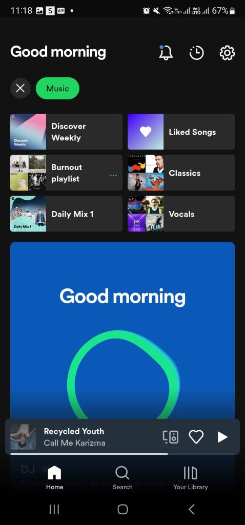 spotify music tab