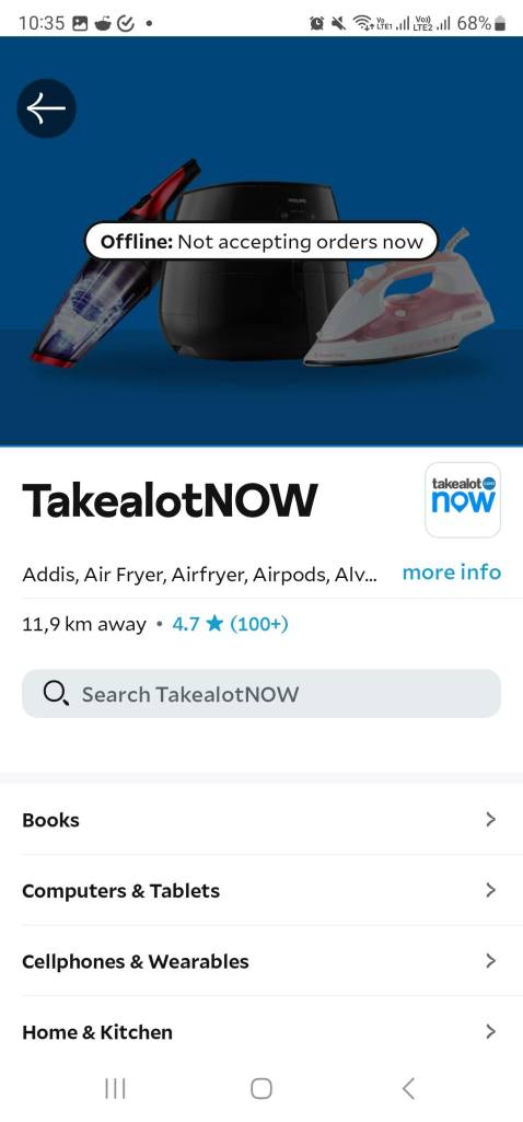 takealotnow on mr d app